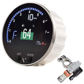 Veratron B00143502 85mm (3-3/8") VMH-35S Multifunction Gauge w/Voltage Dependent (0-5V) Sensor Input & Battery Sensor